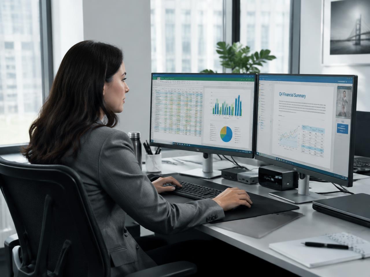 Profesional usando un equipo Dell